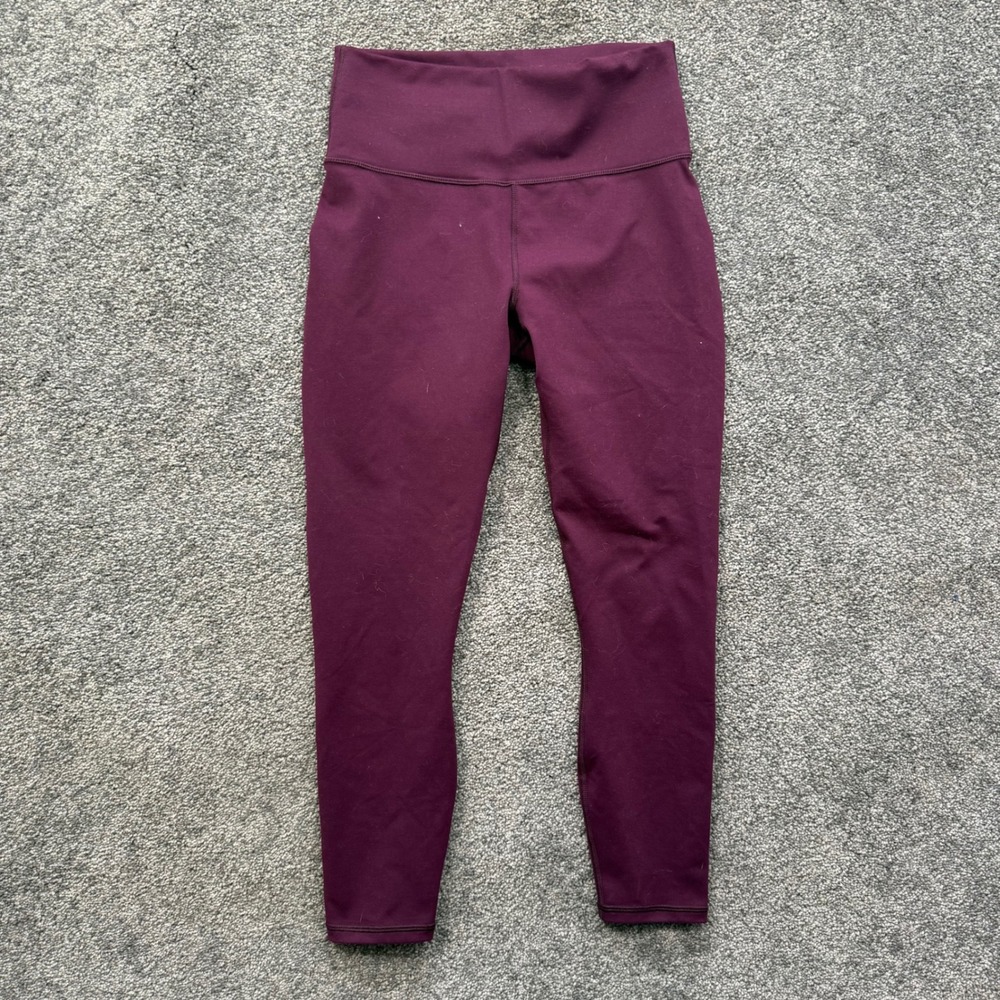 Fabletics PowerHold High Waisted Leggings Plum Burgundy XS Compression Athletic